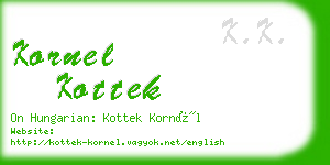 kornel kottek business card